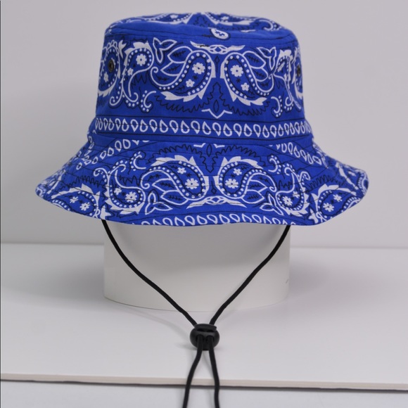 Bucket Hats w/ String Bandana Print Unisex - Picture 2 of 16